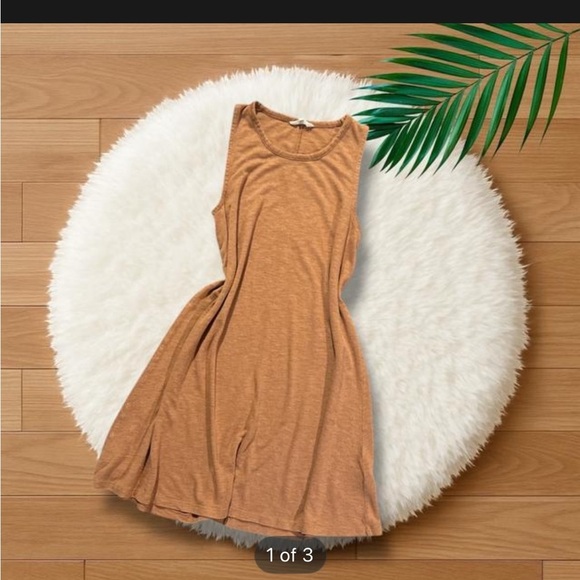 Madewell Dresses & Skirts - Madewell Tan Sundress Sleeveless Crew Neck Mini